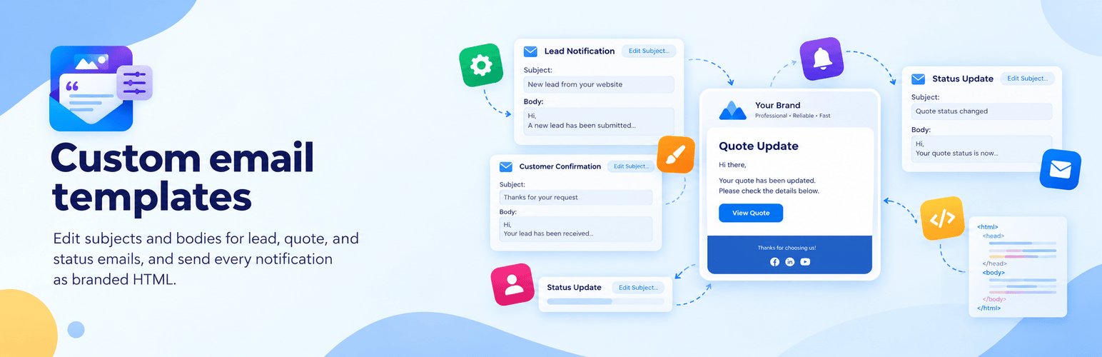 Custom email templates banner